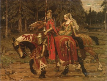  Kunst Malerei - Heraldisches Chivalry Tschechisch Jugendstil Alphonse Mucha
